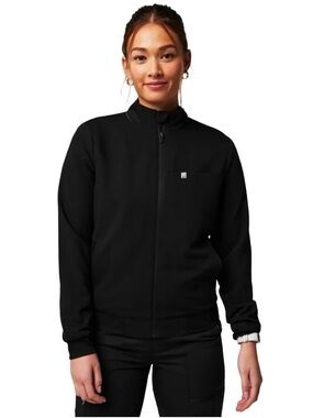 Fabletics Women’s Black Daily Scrub Jacket Full Zip Size XL